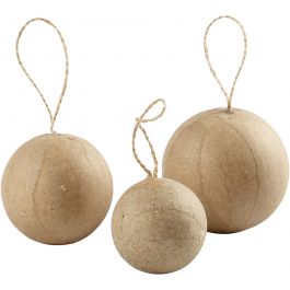 Julkulor, Dia. 4+5+6 cm, 6 st./ 1 förp. [HOB-510313]
