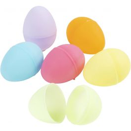 Ägg, H: 4,5 cm, Dia. 3 cm, pastellfärger, 24 st./ 1 förp. [HOB-51034]