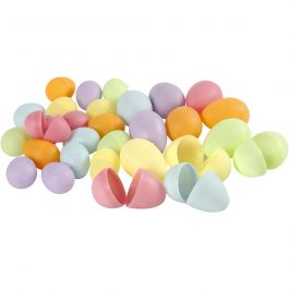 Ägg, H: 4,5+6 cm, Dia. 3+4 cm, pastellfärger, 720 st./ 1 förp. [HOB-51035]