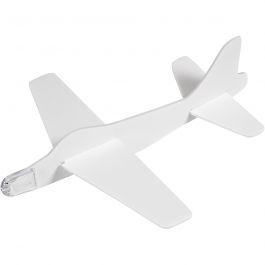 Flygplan, L: 19 cm, B: 17,5 cm, vit, 2 st./ 1 förp. [HOB-51232]