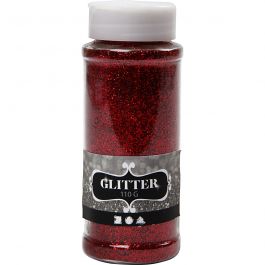Glitter, röd, 110 g/ 1 burk [HOB-51261]