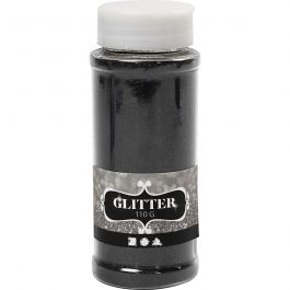 Glitter, svart, 110 g/ 1 burk [HOB-51267]