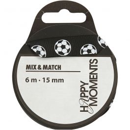 Dekorationsband, B: 15 mm, 6 m/ 1 rl. [HOB-514391]