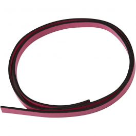Imiterat Läderband, B: 10 mm, tjocklek 3 mm, rosa, 1 m/ 1 förp. [HOB-51483]