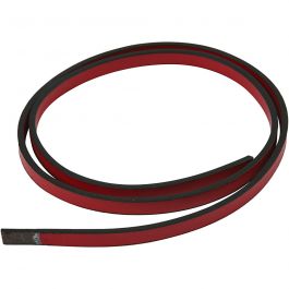 Imiterat Läderband, B: 10 mm, tjocklek 3 mm, röd, 1 m/ 1 förp. [HOB-51485]