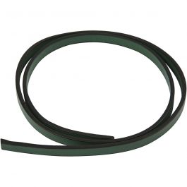 Imiterat Läderband, B: 10 mm, tjocklek 3 mm, grön, 1 m/ 1 förp. [HOB-51489]