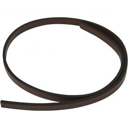 Imiterat Läderband, B: 10 mm, tjocklek 3 mm, brun, 1 m/ 1 förp. [HOB-51491]
