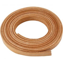 Läderband, B: 10 mm, tjocklek 3 mm, natur, 2 m/ 1 förp. [HOB-51502]