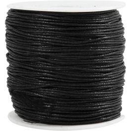 Bomullssnöre, tjocklek 1 mm, svart, 100 m/ 1 förp. [HOB-51511]