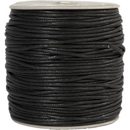 Bomullssnöre, tjocklek 2 mm, svart, 100 m/ 1 förp. [HOB-51524]