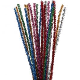Piprensare, L: 30 cm, tjocklek 6 mm, glitter, starka färger, 24 mix./ 1 förp. [HOB-51648]
