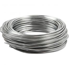 Aluminiumtråd, rund, tjocklek 3 mm, silver, 29 m/ 1 rl. [HOB-51717]