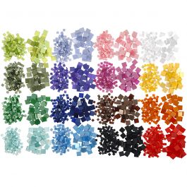 Minimosaik, stl. 5x5+10x10 mm, tjocklek 2 mm, 32x25 g/ 1 förp. [HOB-51921]