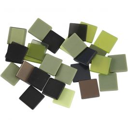 Minimosaik, stl. 10x10 mm, tjocklek 2 mm, grön, 25 g/ 1 förp. [HOB-51925]