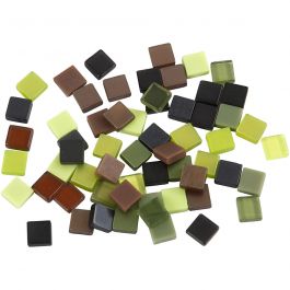 Minimosaik, stl. 5x5 mm, tjocklek 2 mm, grön, 25 g/ 1 förp. [HOB-51926]