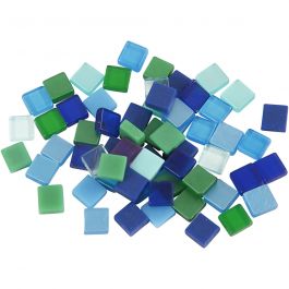 Minimosaik, stl. 5x5 mm, tjocklek 2 mm, blå/grön harmoni, 25 g/ 1 förp. [HOB-51929]
