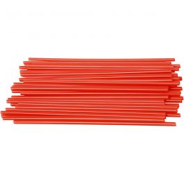  Construction Straw, red, L: 12,5 cm, 3 mm, 800 pc [HOB-51933]
