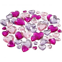 Rhinestones, stl. 6+10+14 mm, lila, 252 st./ 1 förp. [HOB-52187]