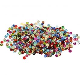 Paljetter, runda, stl. 6 mm, 100 g/ 1 förp. [HOB-52230]