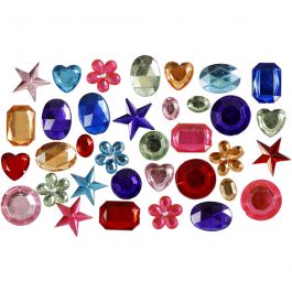 Rhinestones, stl. 10-15 mm, 15 g/ 1 förp. [HOB-522881]