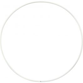 Metallring, Dia. 15 cm, tjocklek 2 mm, vit, 10 st./ 1 förp. [HOB-52410]