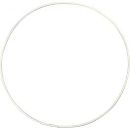Metallring, Dia. 20 cm, tjocklek 3 mm, vit, 5 st./ 1 förp. [HOB-52412]