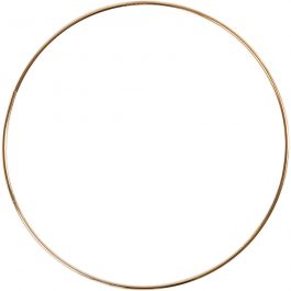 Metallring, Dia. 20 cm, tjocklek 3 mm, guld, 1 st. [HOB-52428]