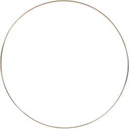 Metallring, Dia. 30 cm, tjocklek 3 mm, guld, 1 st. [HOB-52429]