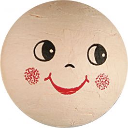 Huvuden, Dia. 40 mm, ivory, 5 st./ 1 förp. [HOB-542401]