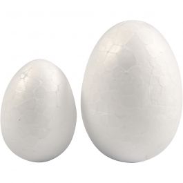 Ägg, H: 35+48 mm, B: 25+35 mm, vit, 10 st./ 1 förp. [HOB-54309]