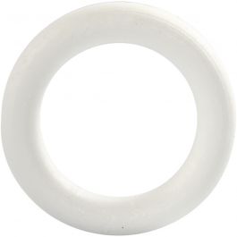 Ring, stl. 12 cm, tjocklek 20 mm, vit, 1 st. [HOB-54316]