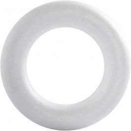 Ring, stl. 21,5 cm, tjocklek 45 mm, vit, 1 st. [HOB-54318]