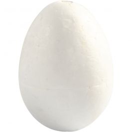 Ägg, H: 6 cm, vit, 5 st./ 1 förp. [HOB-543200]