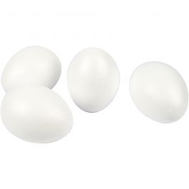 Ägg, H: 10 cm, vit, 25 st./ 1 förp. [HOB-54322]