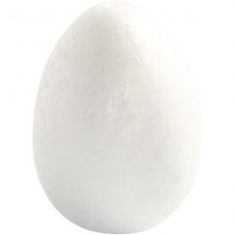 Ägg, H: 8 cm, vit, 5 st./ 1 förp. [HOB-543240]