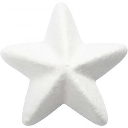 Stjärnor, B: 6 cm, vit, 50 st./ 1 förp. [HOB-543280]