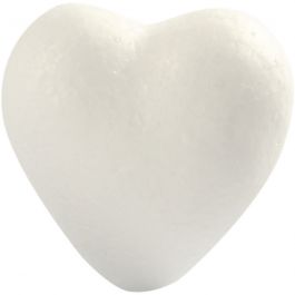 Hjärtan, H: 6 cm, D: 3 cm, B: 6 cm, vit, 5 st./ 1 förp. [HOB-543521]