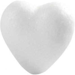 Hjärtan, H: 6 cm, D: 3 cm, B: 6 cm, vit, 50 st./ 1 förp. [HOB-543522]
