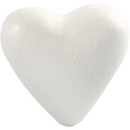 Hjärtan, H: 11 cm, D: 5 cm, B: 11,5 cm, vit, 5 st./ 1 förp. [HOB-543561]