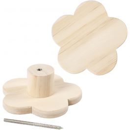 Träknopp, D: 4,5 cm, Dia. 11 cm, 1 st. [HOB-54409]