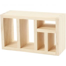 Reol, H: 10 cm, L: 6 cm, B: 4 cm, 1 st. [HOB-54449]