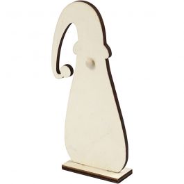 Jultomte, H: 15 cm, D: 2,4 cm, B: 7 cm, tjocklek 3 mm, 1 st. [HOB-54466]
