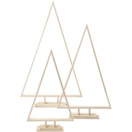Julgranar, H: 40+50+60 cm, B: 22,5+29+35 cm, 3 st./ 1 förp. [HOB-55328]