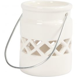 Lanternor, H: 8 cm, Dia. 6,2 cm, vit, 2 st./ 1 förp. [HOB-555190]