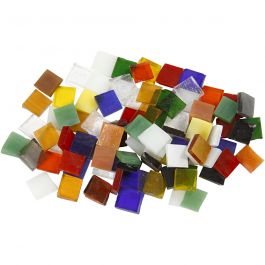 Glasmosaik, stl. 10x10 mm, tjocklek 3 mm, 454 g/ 1 förp. [HOB-55553]