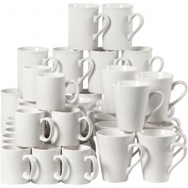 Muggar, H: 7-10 cm, vit, 48 st./ 1 förp. [HOB-55601]