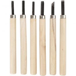 Wood Carving set, 6 st./ 1 förp. [HOB-55704]