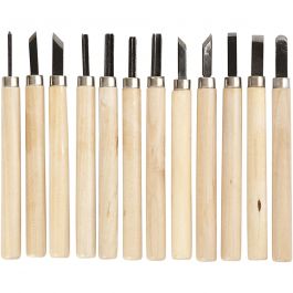 Wood Carving set, 12 st./ 1 förp. [HOB-55706]