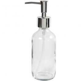 Tvålpump, H: 19,3 cm, Dia. 6,3 cm, 230 ml, klar, 1 st. [HOB-558630]