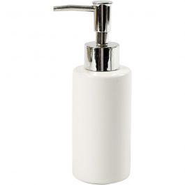 Tvålpump, H: 16,5 cm, Dia. 5,5 cm, 150 ml, vit, 1 st. [HOB-558650]